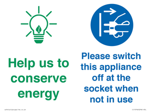 Help us to conserve energy - Unplug the kettle when finished